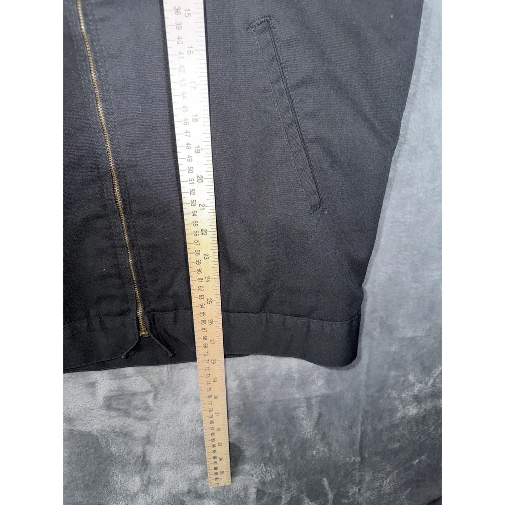 Dickies Mens Filth Industries Embroidered Work Jacket Black M-LN Pinup Bomber